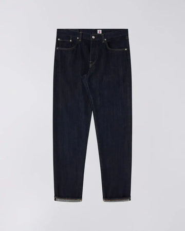Edwin || Regular Tapered Kaihara -  Black mid dark used Edwin
