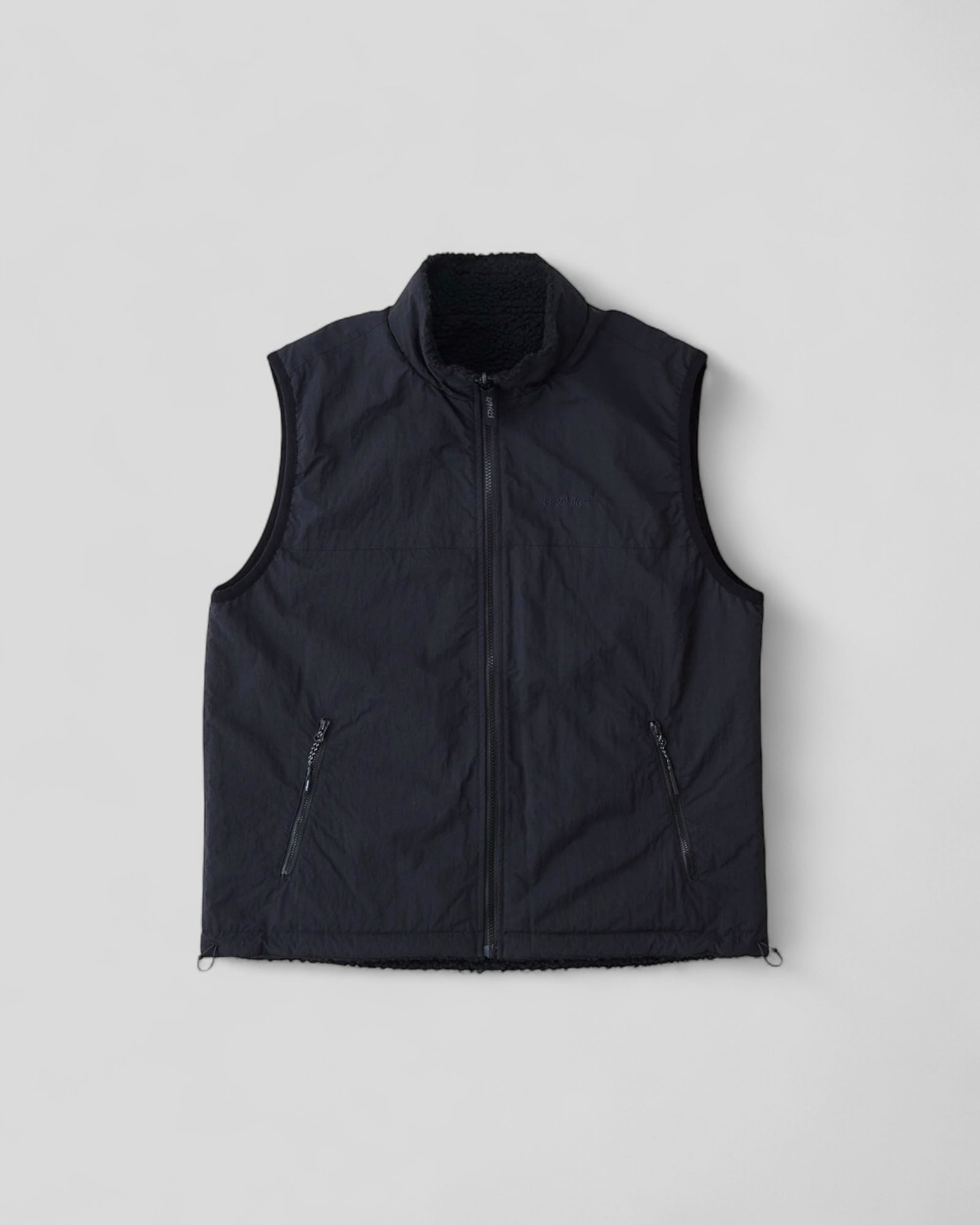 Gramicci || Réversible Sherpa Vest - Charcoal / Black - M' Gramicci