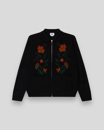 Obey || Floral Zip Cardigan - Black - M’ Obey