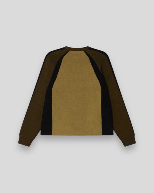 Obey || Raglan Crewneck Sweater - Mermaid Green Multi - M’ Obey