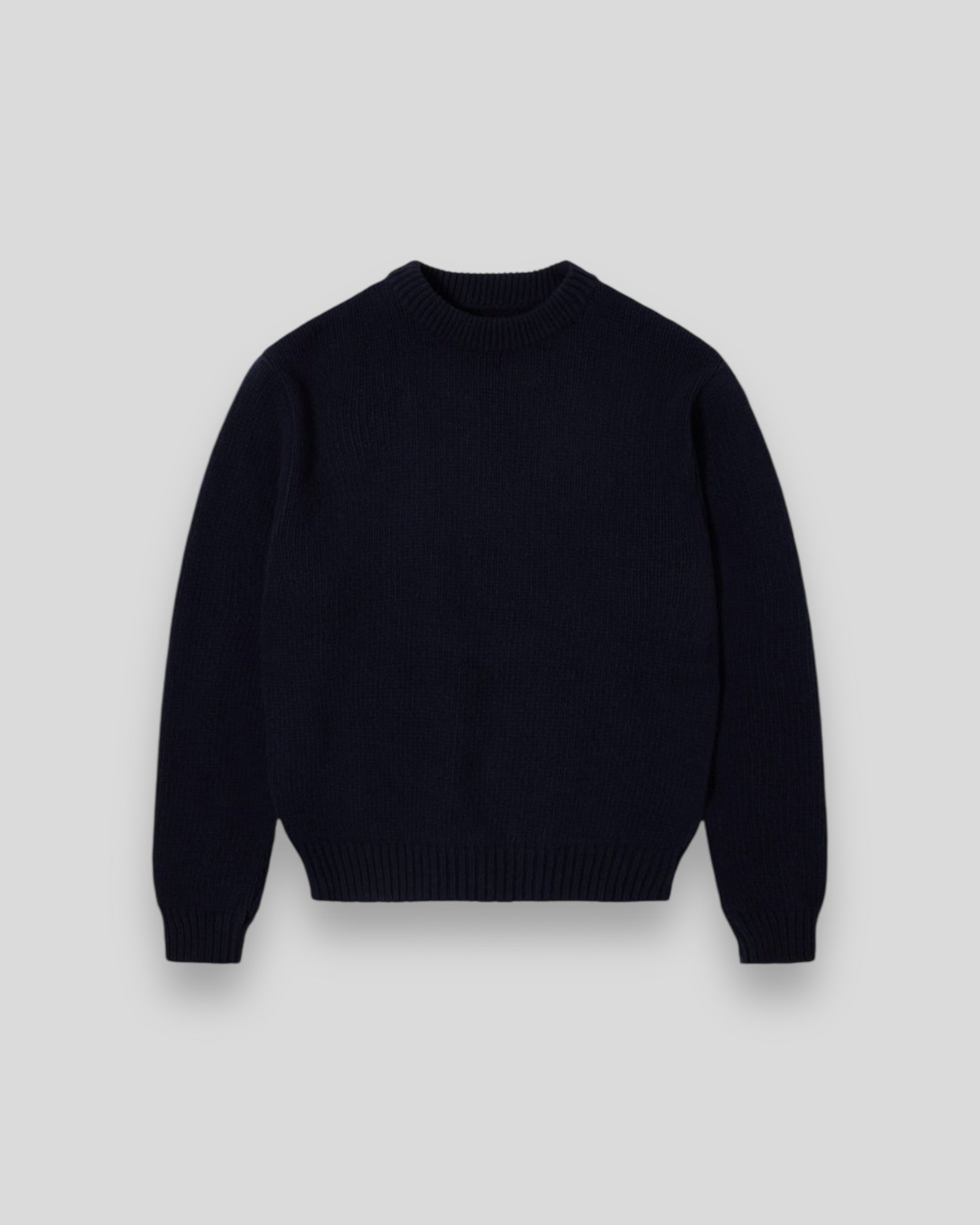 Edwin || Ellis Sweater - Navy / Off White Garment Washed - M’ Edwin