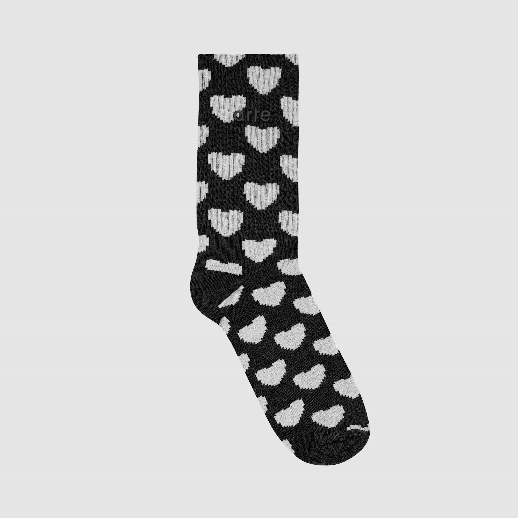 ARTE || Allover Socks Logo || Black