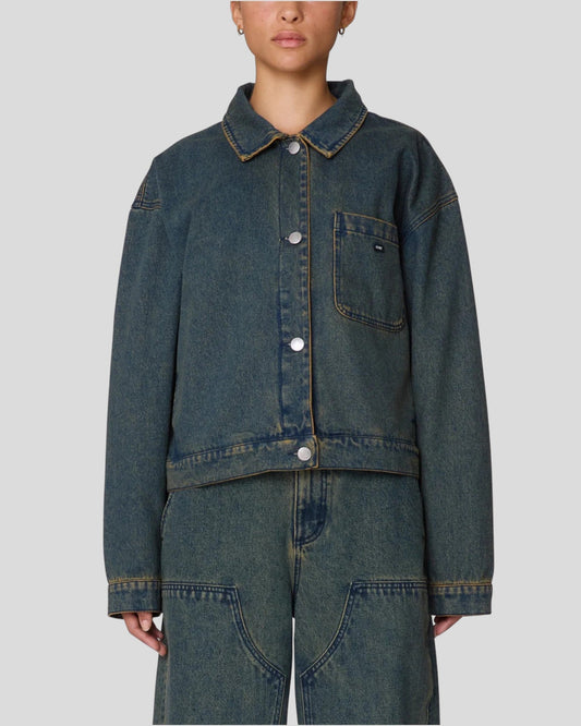 Obey || Ines Denim Jacket - Yellow Tint Wash Obey