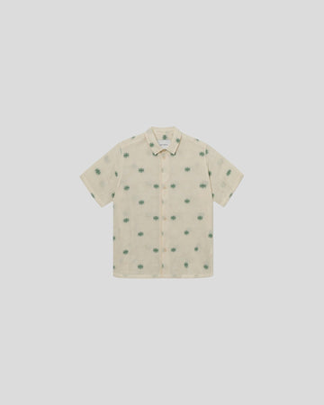 Les Deux || Ira SS Shirt - Ivory/ Vintage green Les Deux