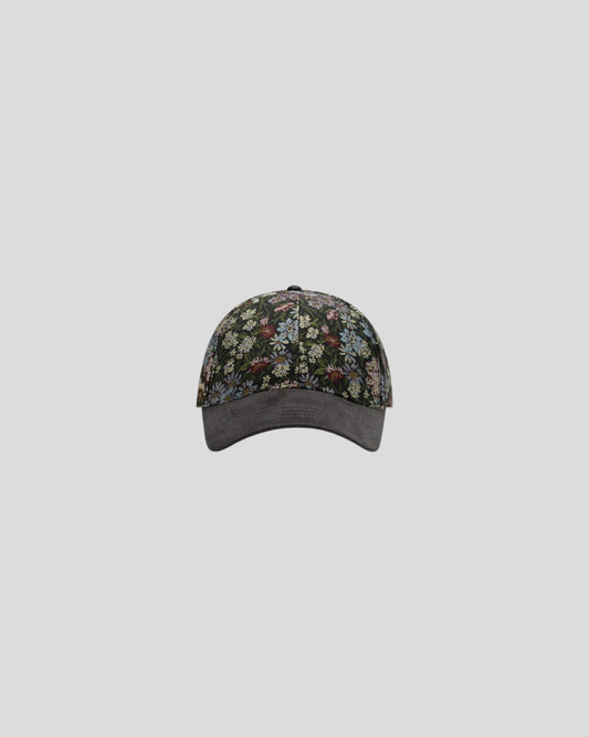 Les Deux || Jacquard Baseball Cap - Rosin/ Chive Green Les Deux
