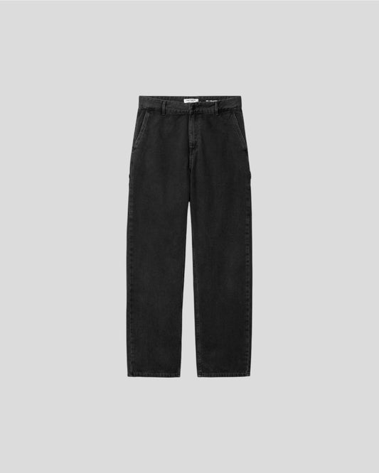 Carhartt || W' Pierce Pant Straight - Black Stone Washed Carhartt