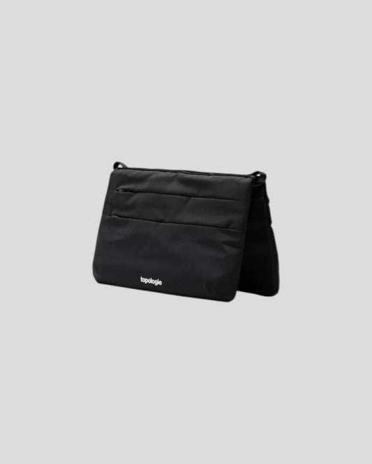Topologie || Flat Sacoche Small - Black Satin Topologie