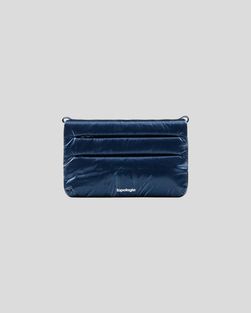 Topologie || Puffer Flat Sacoche Small - Marine Blue Metallic Topologie