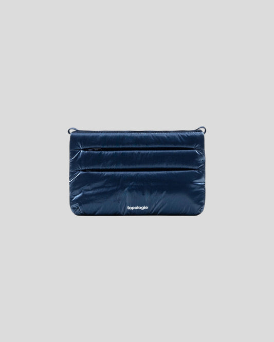 Topologie || Puffer Flat Sacoche Small - Marine Blue Metallic Topologie
