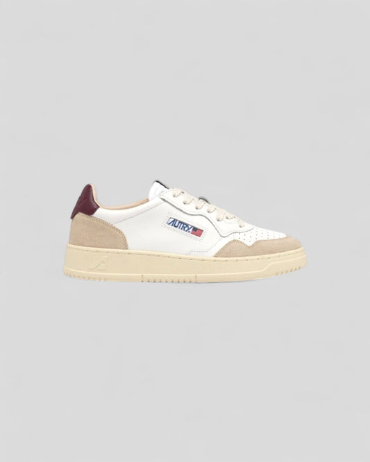 Autry || Medalist LS03 - Leat/Suede Wht/Wine - M’ Autry
