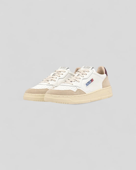 Autry || Medalist LS03 - Leat/Suede Wht/Wine - M’ Autry