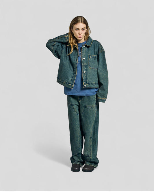 Obey || Leah III Baggy DBL Knee Denim - Yellow Tint Wash Obey