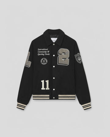 Les Deux || Wool Varsity Jacket - Black