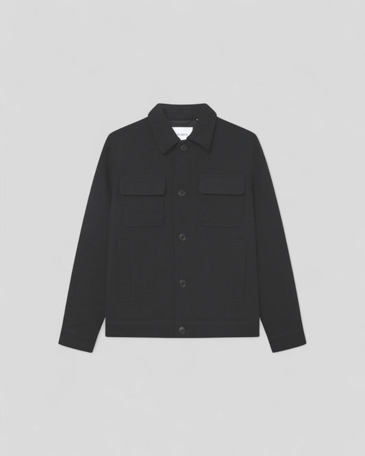 Les Deux || Nash Twill Wool Jacket - Black Les Deux