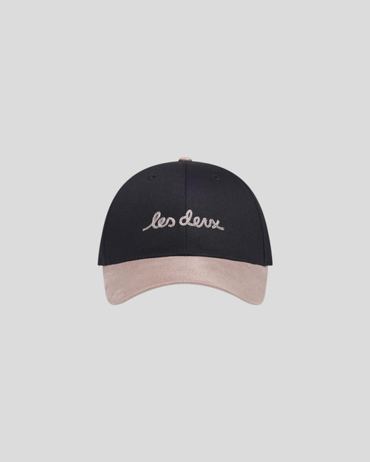 Les Deux || Brad Contrast Suede Baseball Cap - Black Les Deux