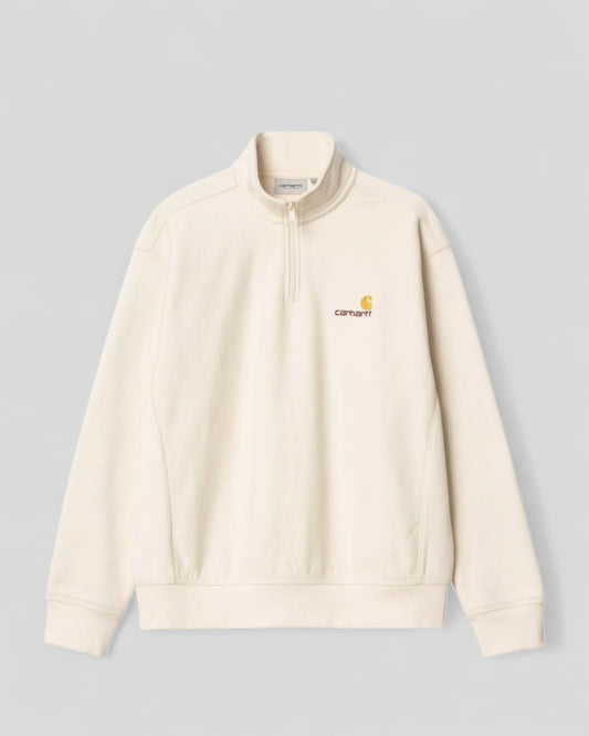 Carhartt || Half Zip American Script Sweat - Natural - M’ Carhartt