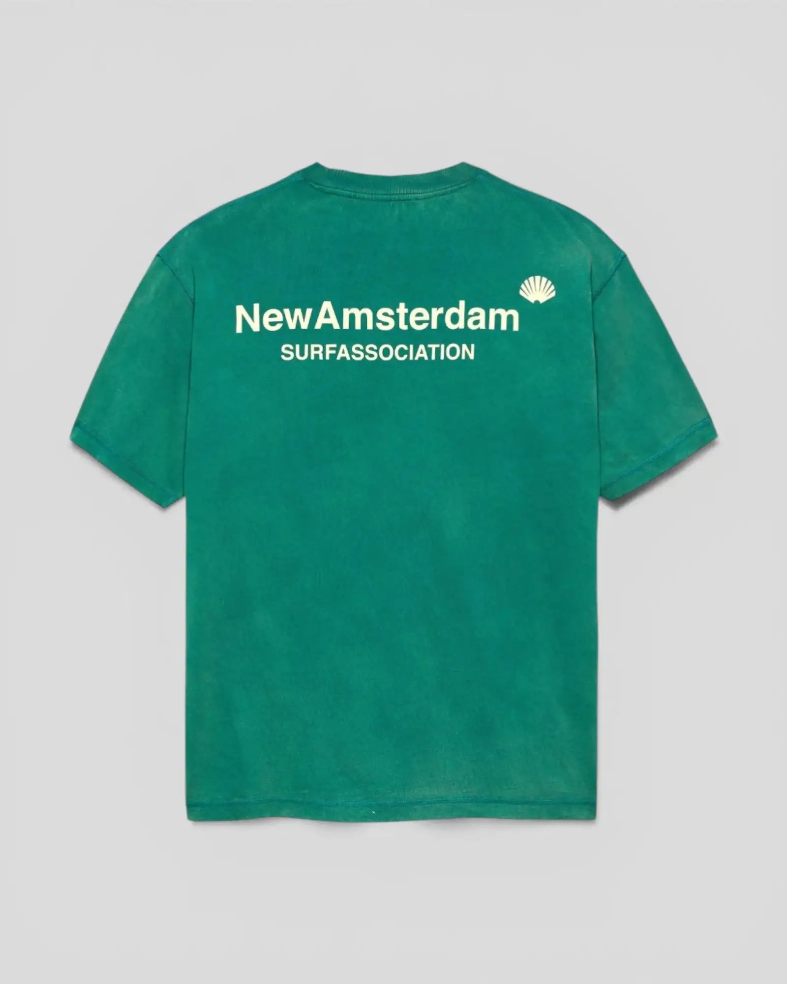 New Amsterdam || Logo Tee - Sea Green/Butter Yellow  -M' New Amsterdam Surf Association