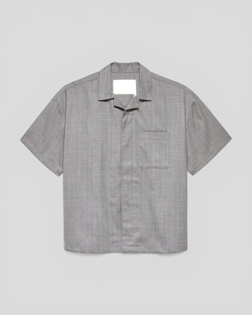 New Amsterdam || Wijk Shirt Wool - Grey/Pink Pinstripes - M’ New Amsterdam Surf Association