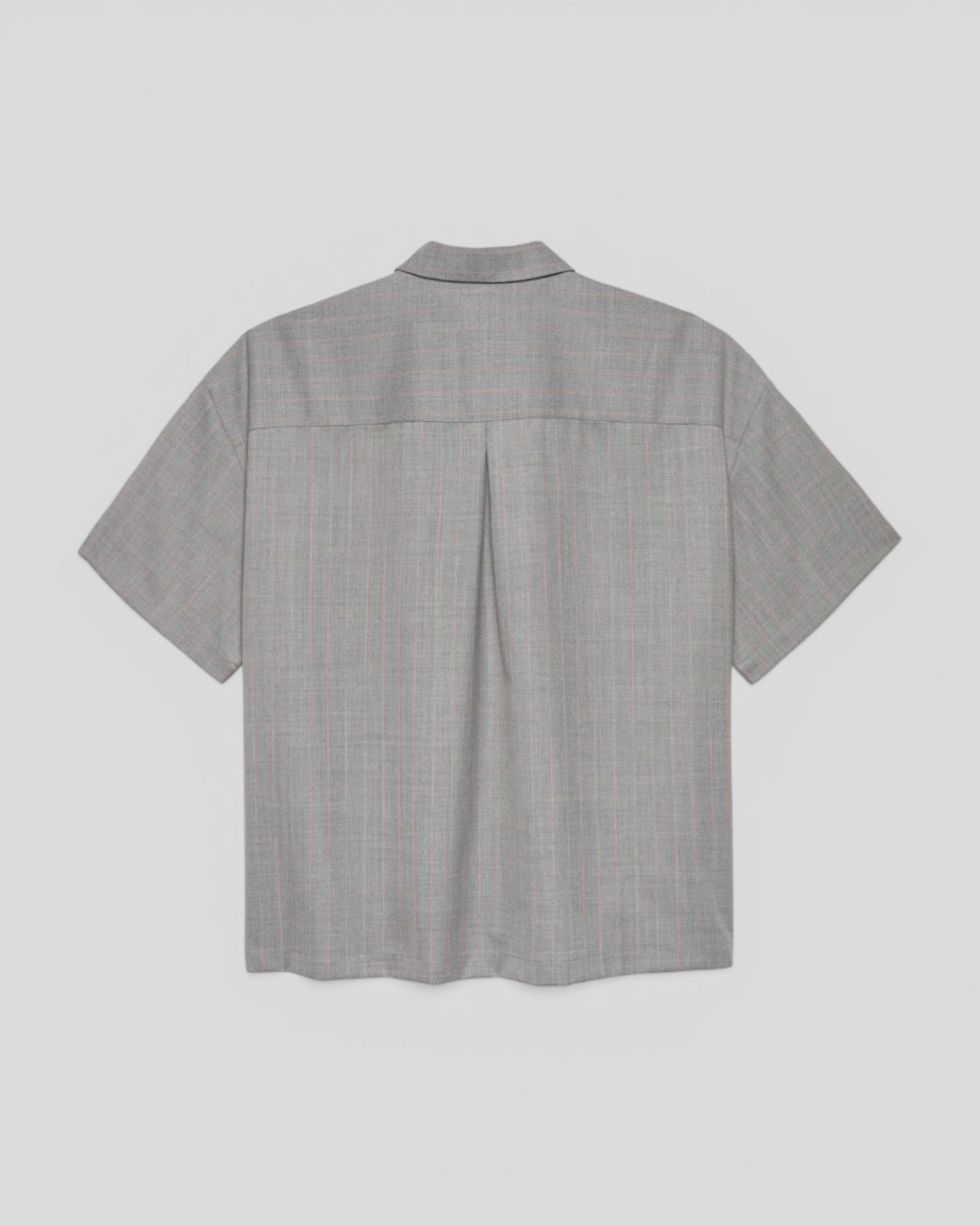 New Amsterdam || Wijk Shirt Wool - Grey/Pink Pinstripes - M’ New Amsterdam Surf Association