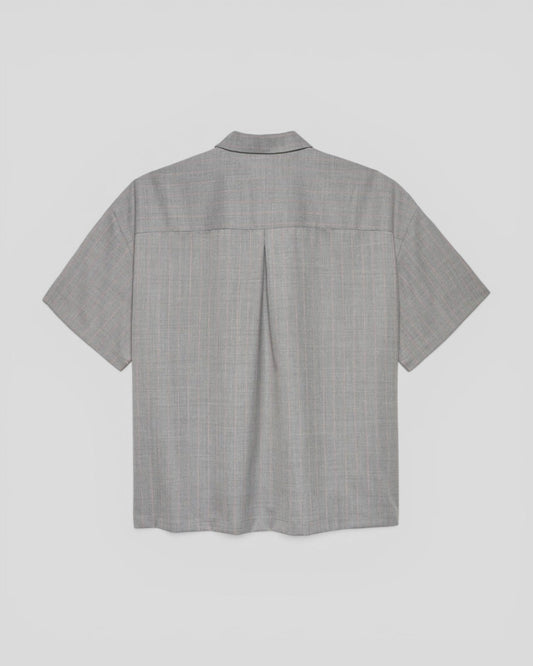 New Amsterdam || Wijk Shirt Wool - Grey/Pink Pinstripes - M’ New Amsterdam Surf Association