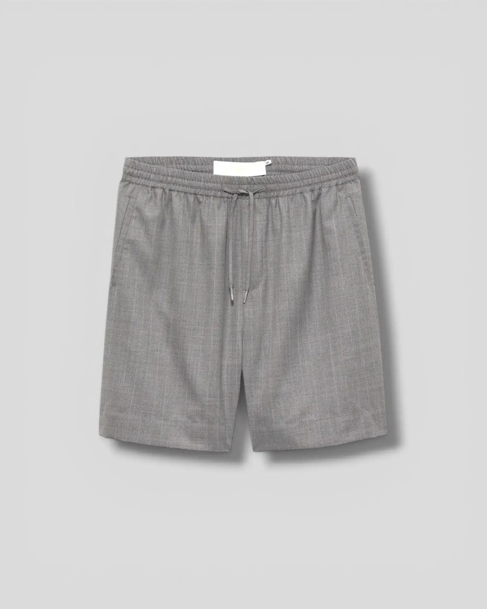 New Amsterdam || Wool Work Shorts - Grey/Pink Pinstripes - M’ New Amsterdam Surf Association