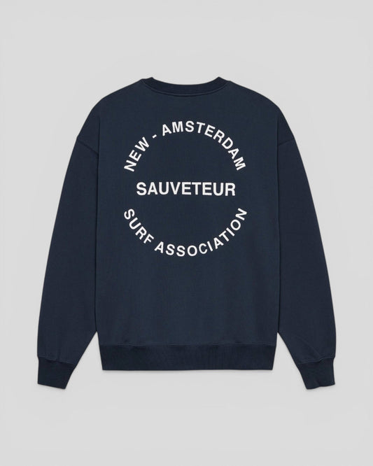 New Amsterdam || Surf Rescue Crewneck - Navy - M' New Amsterdam Surf Association