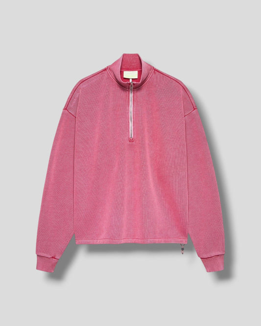 New Amsterdam || Plate Half-Zip - Washed Pink - M' New Amsterdam Surf Association