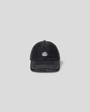 New Amsterdam || Distressed Logo Cap - Denim Black - M'