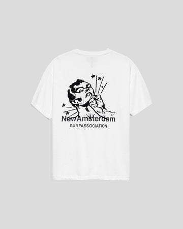 New Amsterdam || Knocked Tee - White - M’ New Amsterdam Surf Association