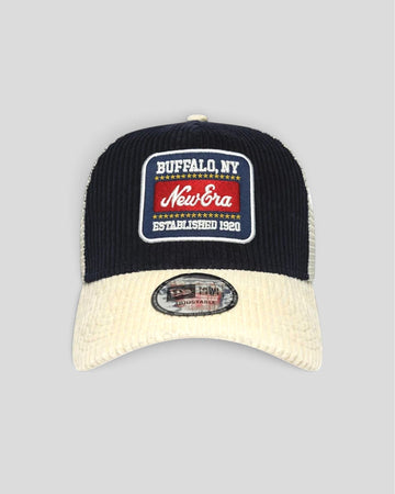 New Era || 9Forty E-Frame Trucker Cord - Navy/Cream - M' New Era