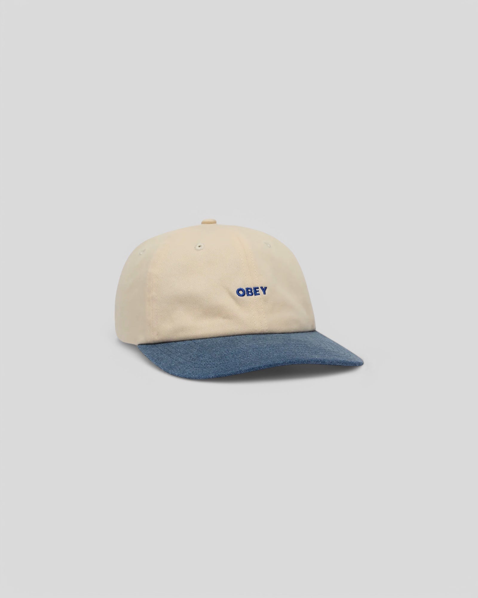 Obey || 2 Tone Bold 6 Panel Strapback - Unbleached - M" Obey