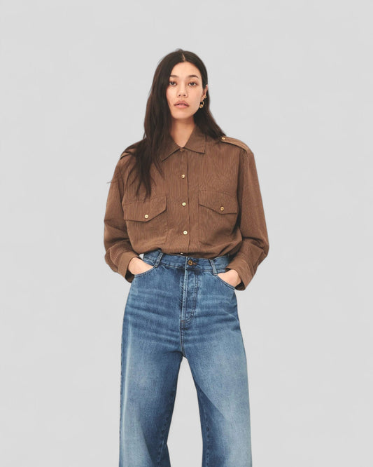 Sessun || Honoria - Striped Shirt - Nutsand Sessùn