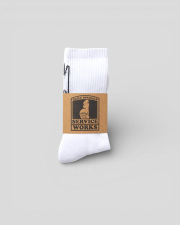 Service Works || Knife & Fork Socks - White Service Works