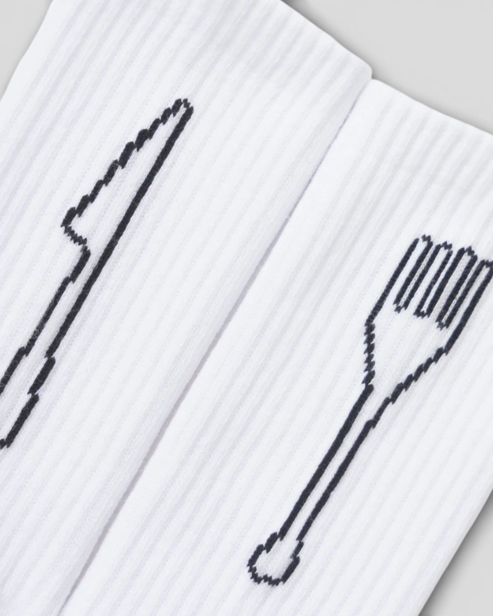 Service Works || Knife & Fork Socks - White Service Works