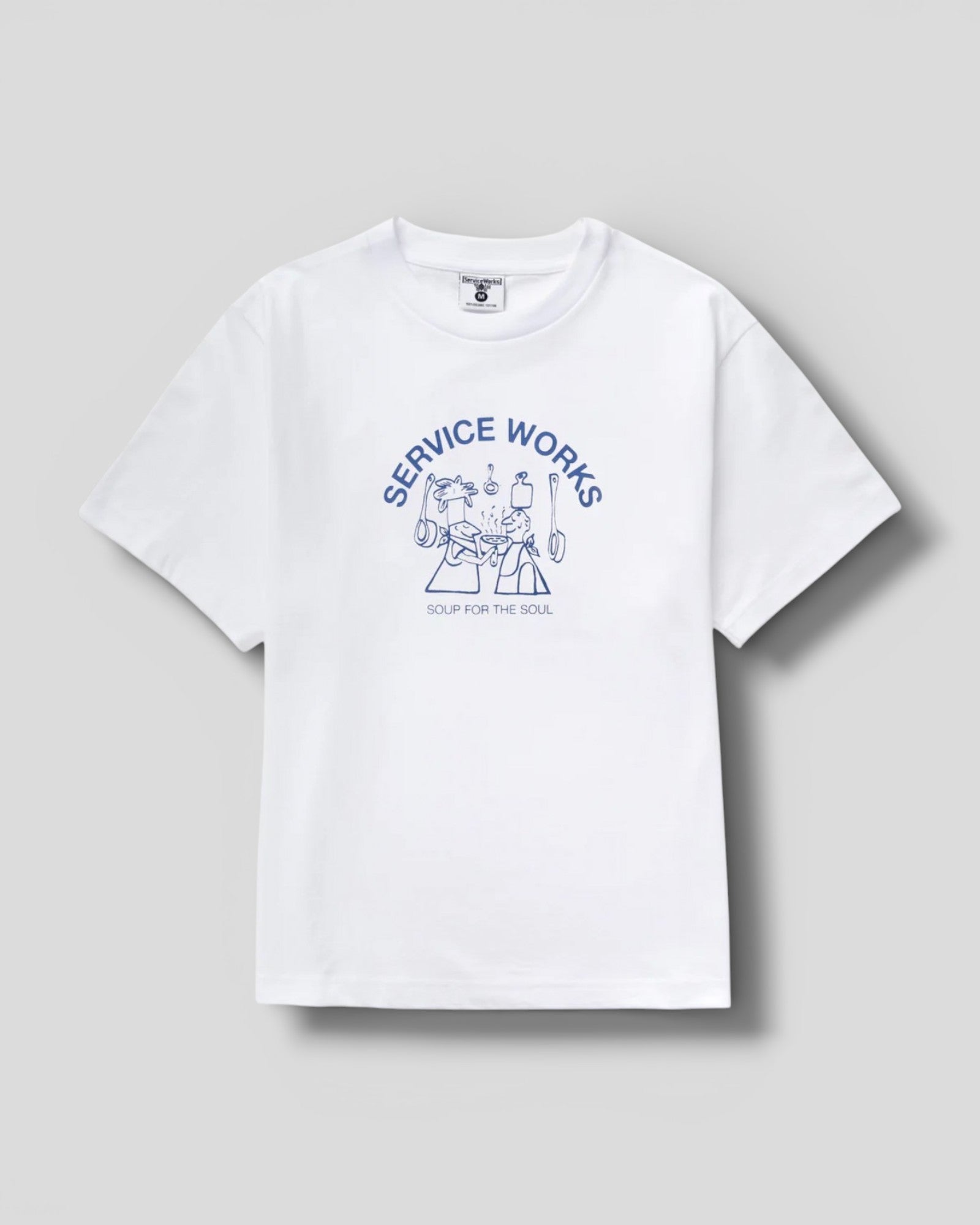 Service Works || Soup Tripe Denim Tote - White Service Works