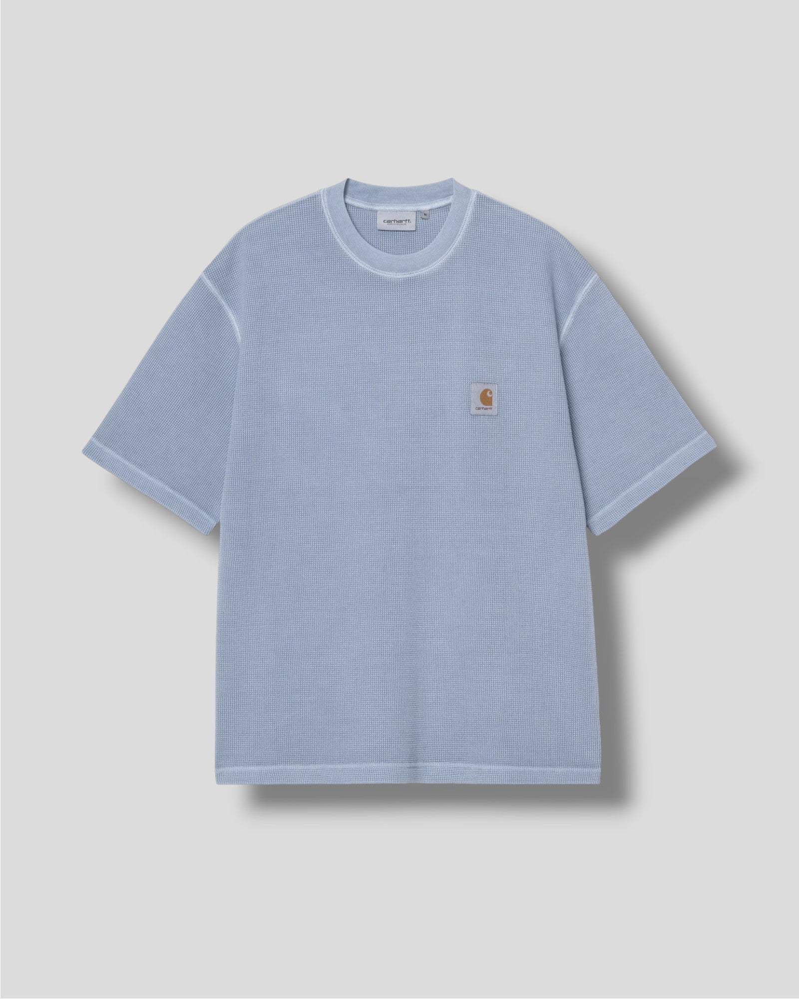 Carhartt || Nelson Waffle T-shirt - Gentle Blue Garment Dyed - M’ Carhartt