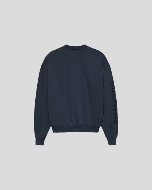 New Amsterdam || Logo Crewneck  - Tonal / Navy Blazer New Amsterdam Surf Association