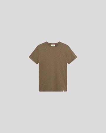 Les Deux || Norregaard T-Shirt - Mountain Grey/ Orange