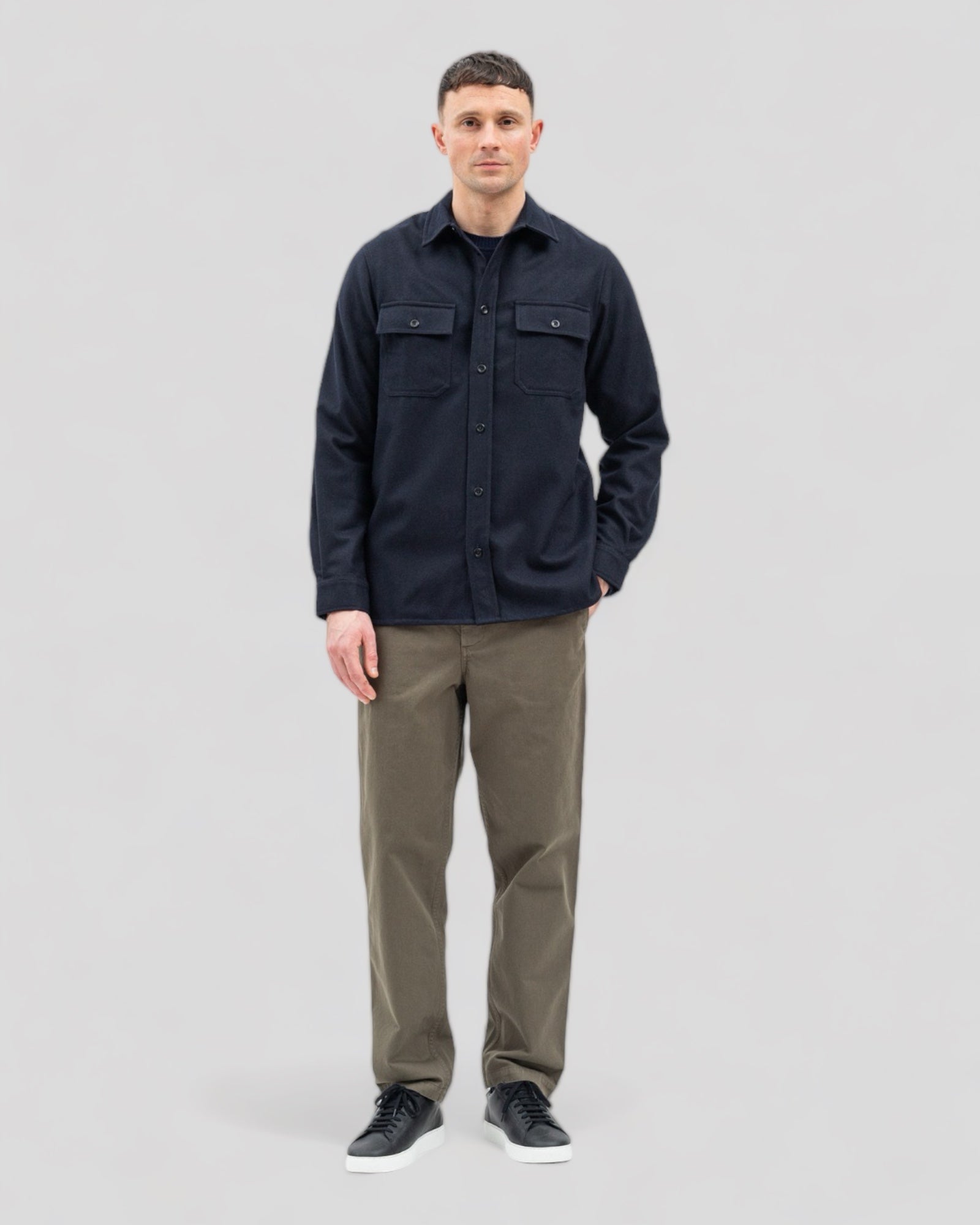 Norse Projects || Silas Wool Overshirt - Dark Navy Norse Projects