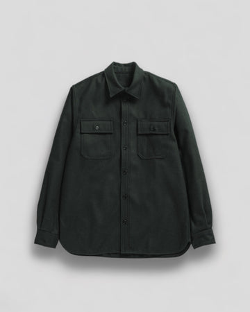 Norse Projects || Silas Wool Overshirt - Varsity Green Norse Projects