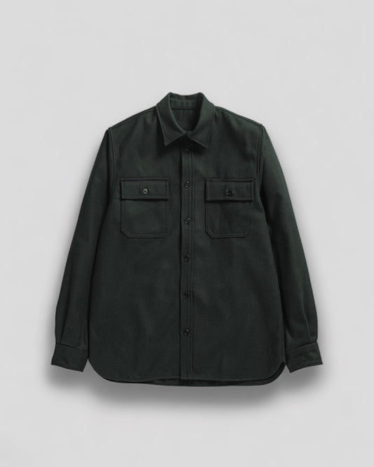 Norse Projects || Silas Wool Overshirt - Varsity Green Norse Projects