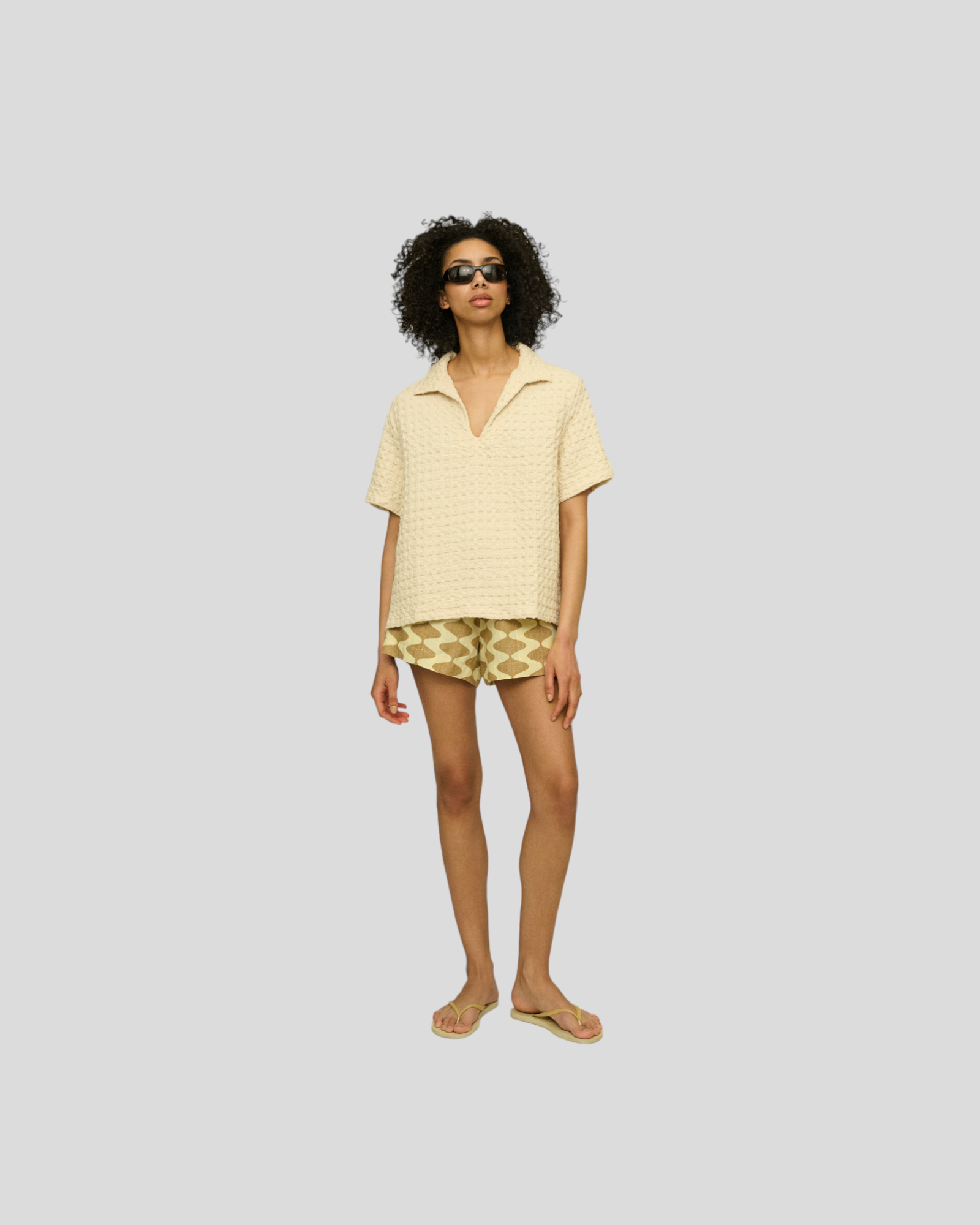 OAS || Jaffa Waffle Shirt - Ecru OAS Compagny