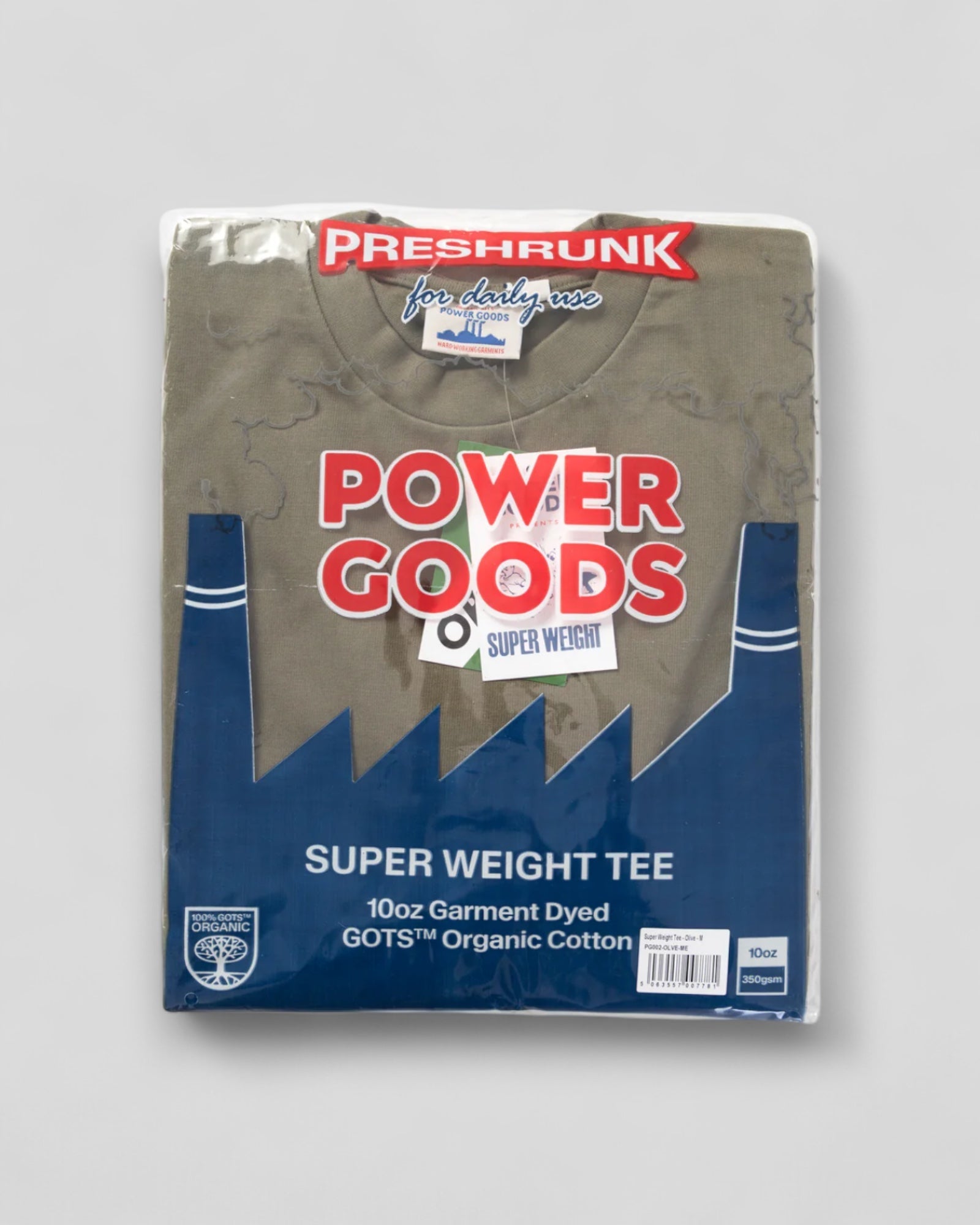 Power Goods || Super Weight Tee - Olive - M' Power Goods