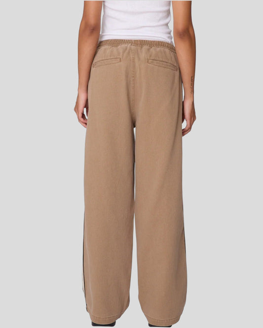 Obey || Astrid Side Stripe Pant - Tan faded Wash Obey