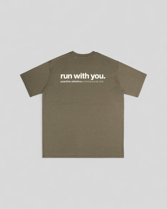Peaufine || Wood T-Shirt - Running Social Club - Khaki - M’ Peaufine