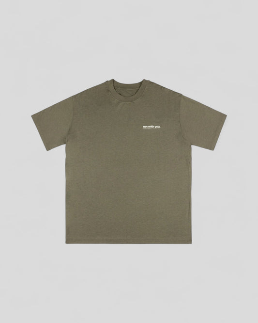 Peaufine || Wood T-Shirt - Running Social Club - Khaki - M’ Peaufine