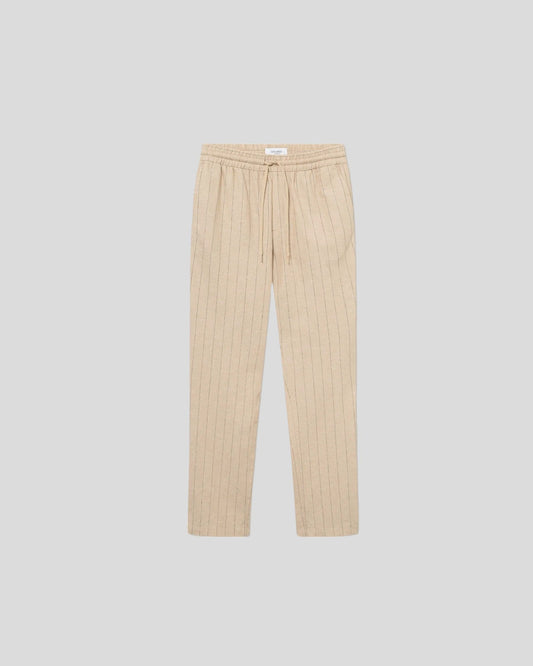 Les Deux || Patrick Linen Pants - Warm Sand/ Black Les Deux