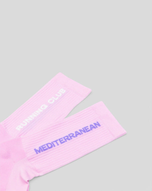 Peaufine || Mediterranean Running Club Socks - Vaporfeel - Pink Peaufine