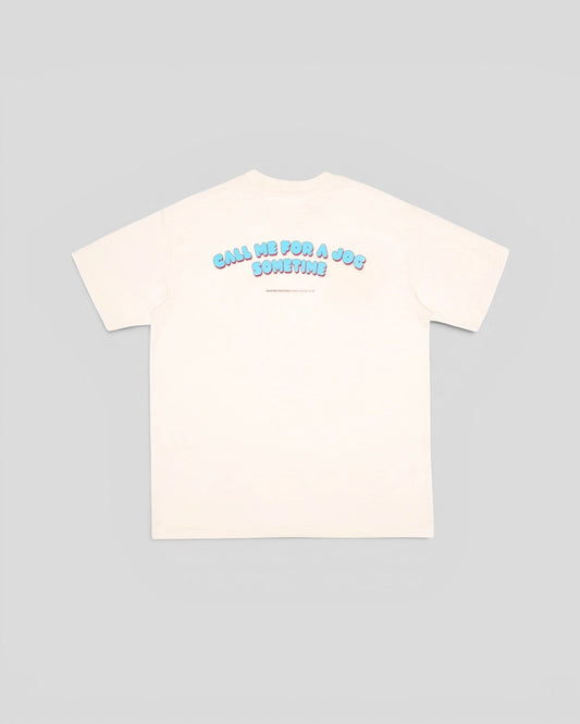 Peaufine || Wood T-Shirt - Call Me - Off White - M’ Peaufine
