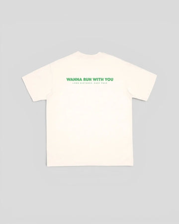 Peaufine || Wood T-Shirt - Wanna Run With You - Off White - M’ Peaufine